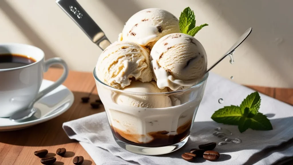 Sorvete Artesanal de Café com Baunilha Cremoso