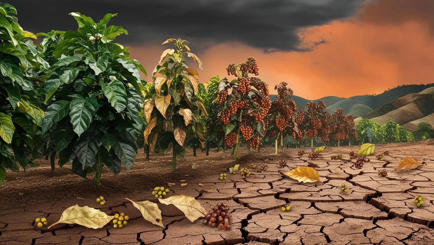 Produção de café afetada pelas condições climáticas